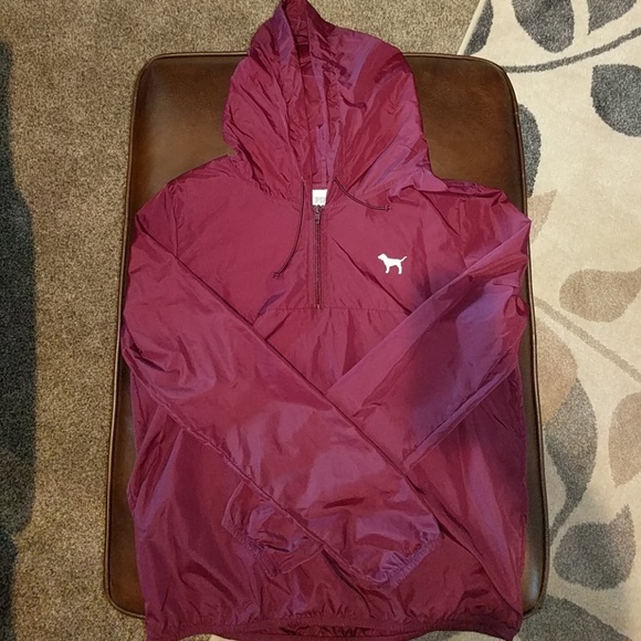 PINK Victoria's Secret Jackets & Blazers - Maroon Victoria's Secret Pink Anorak